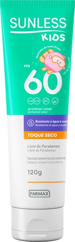 PROTETOR SOLAR SUNLESS KIDS TOQUE SECO FPS60 120ML