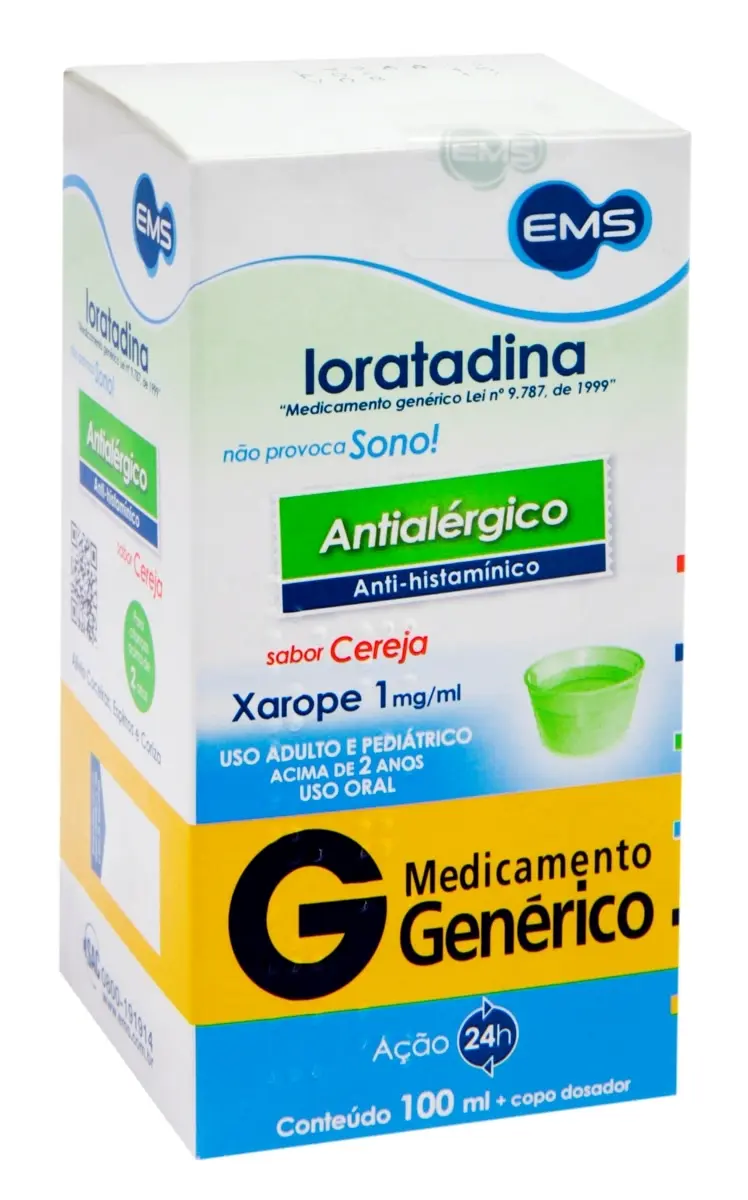LORATADINA 1MG/ML XAROPE 100ML GENERICO EMS LORATADINA