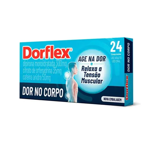 DORFLEX 24 COMPRIMIDOS ORFENADRINA CITRATO + DIPIRONA + CAFEINA