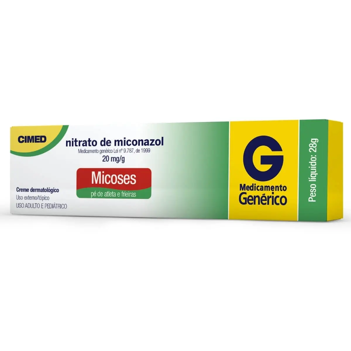MICONAZOL 20MG/G CREME DERMATOLOGICO 28GR GENERICO CIMED MICONAZOL NITRATO