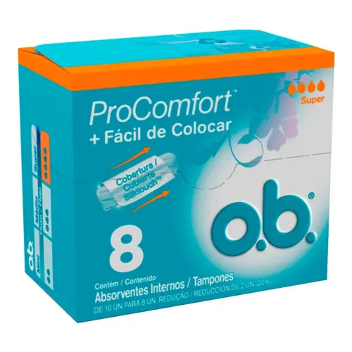 ABSORVENTE OB PRO CONFORT SUPER  8 UNIDADES