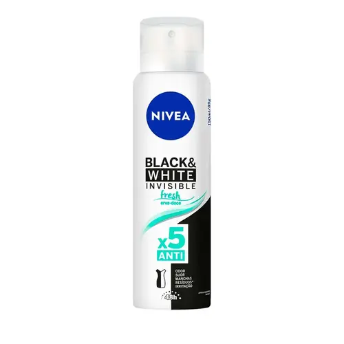 DESODORANTE NIVEA INVISIBLE BLACK&WHITE FRESH FEMININO AEROSSOL 150ML