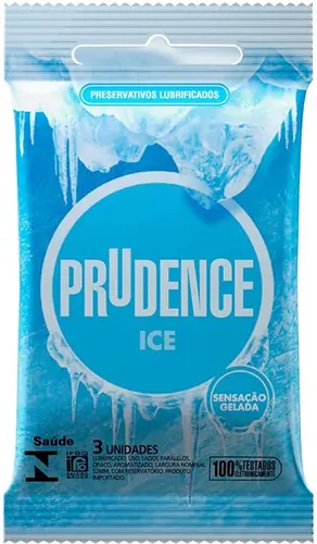 PRESERVATIVO PRUDENCE ICE SENSACAO GELADA 3 UNIDADES