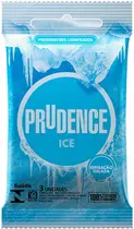 PRESERVATIVO PRUDENCE ICE SENSACAO GELADA 3 UNIDADES