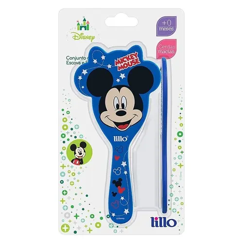 KIT LILLO ESCOVA E PENTE MICKEY (COD:303120)
