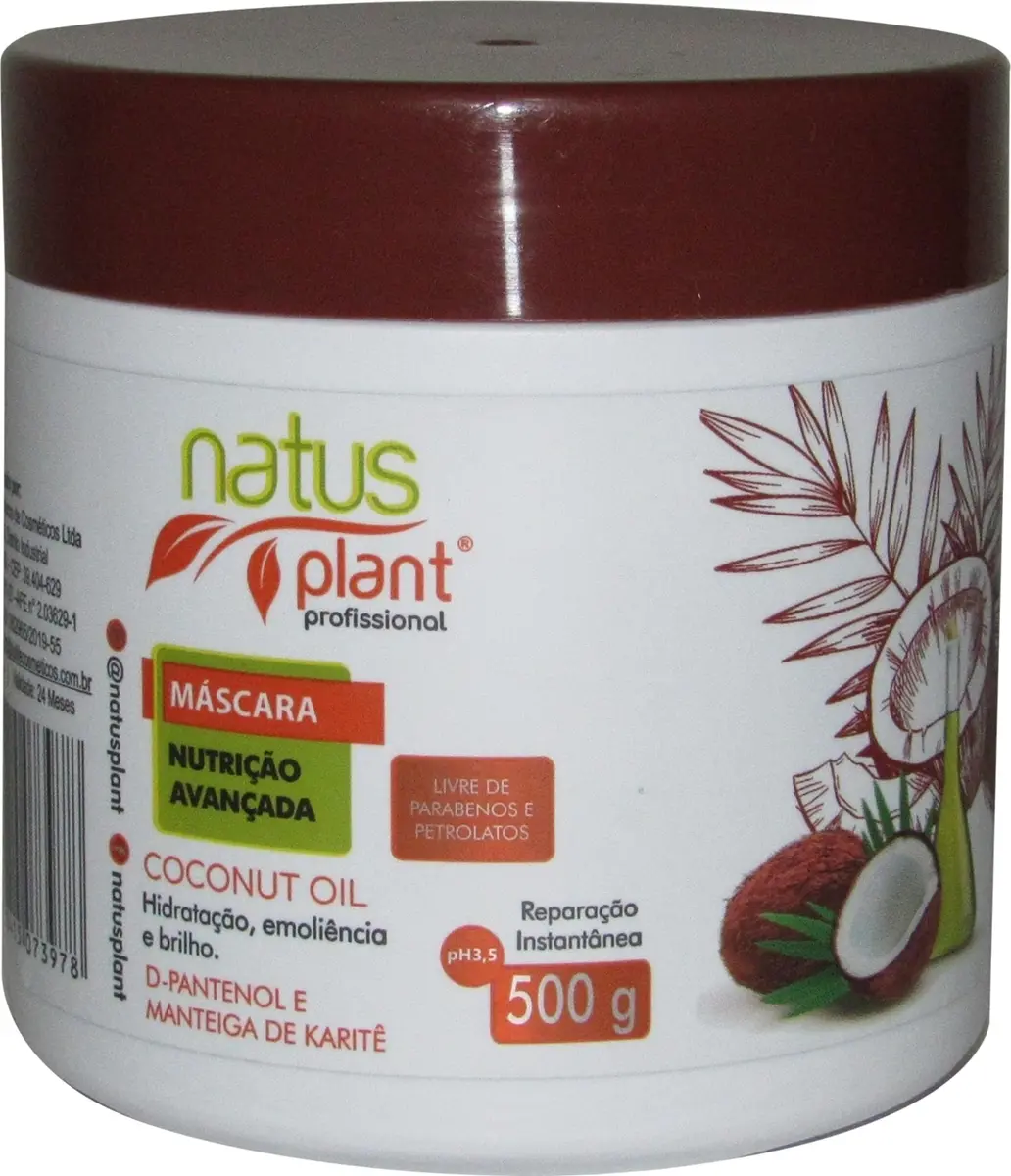 MASCARA NATUS PLANT OLEO DE COCO 500GR