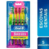 ESCOVA DENTAL ORAL-B COLOR COLLECTION 5 UNIDADES