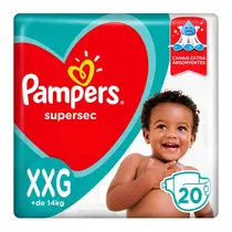 FRALDA PAMPERS SUPERSEC XXG 20 UNIDADES