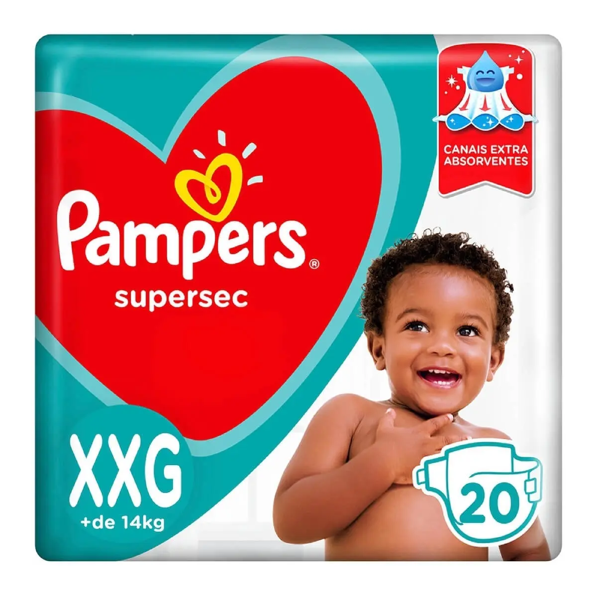 FRALDA PAMPERS SUPERSEC XXG 20 UNIDADES