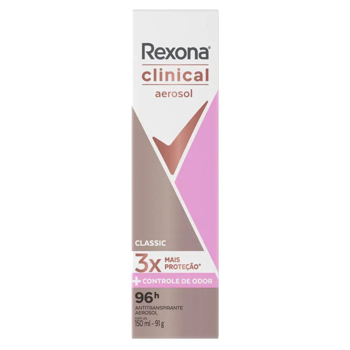 DESODORANTE REXONA CLINICAL CLASSIC FEMININO AEROSSOL 150ML