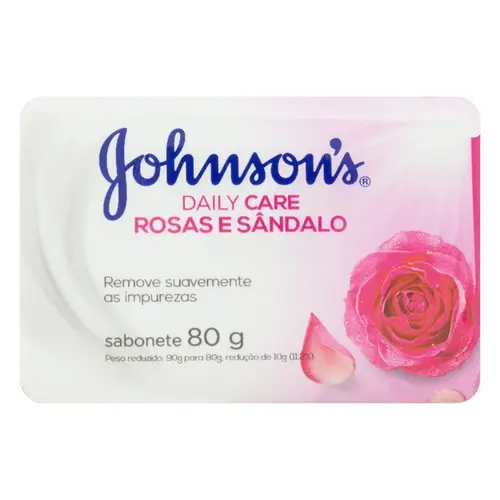 SABONETE J&J DAILY CARE ROSAS E SANDALO 80GR