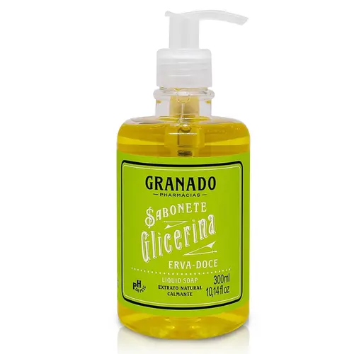 SABONETE LIQUIDO GRANADO GLICERINA E ERVA DOCE 300ML