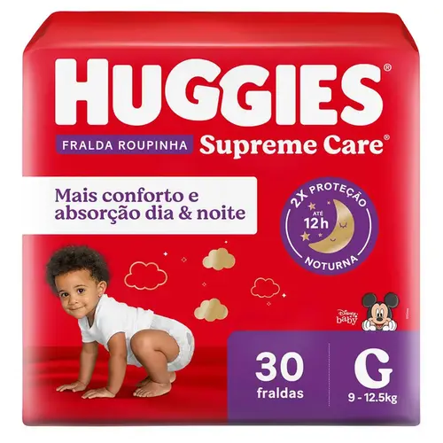 FRALDA HUGGIES PROTECAO ACOLCHOADA PANTS G 30 UNIDADES