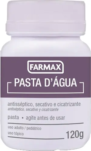 PASTA D AGUA FARMAX COM GLICERINA 120GR OXIDO DE ZINCO