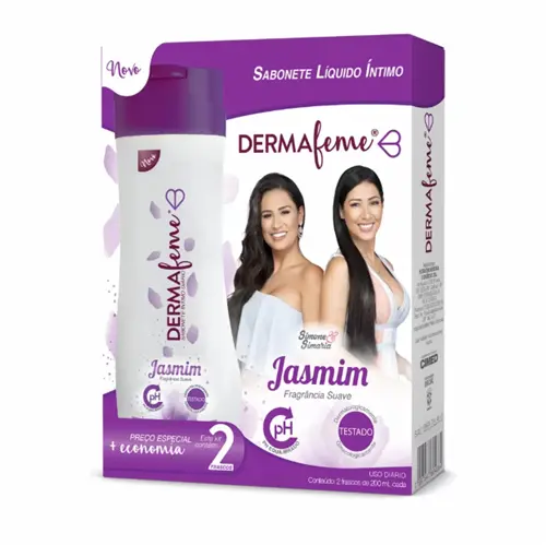 SABONETE INTIMO DERMAFEME JASMIN 2 UNIDADES 200ML