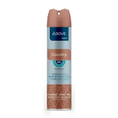 DESODORANTE ABOVE COUNTRY MASCULINO AEROSSOL 150ML 90GR
