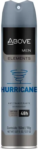 DESODORANTE ABOVE ELEM HURRICANE MASCULINO AEROSSOL 150ML