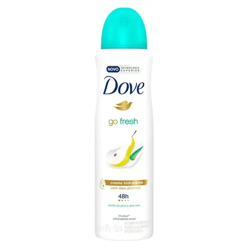 DESODORANTE DOVE GO FRESH PERA E ALEO VERA  AEROSSOL 150ML