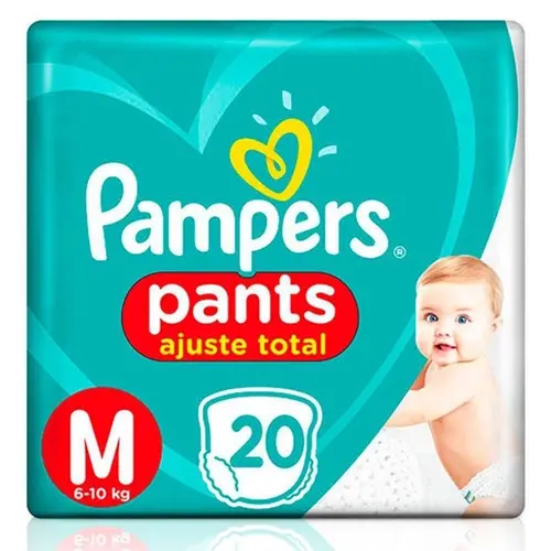 FRALDA PAMPERS PANTS TAMANHO M 20 UNIDADES