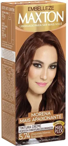 TINTURA MAXTON 5.74 CHOCOLATE INTENSO ACOBREADO