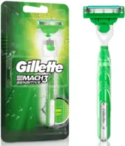 APARELHO DE BARBEAR GILLETTE MACH3 ACQUA GRIP SENSITIVE 1 UNIDADE