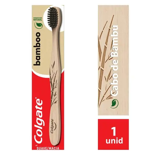 ESCOVA DENTAL COLGATE BAMBOO 1 UNIDADE