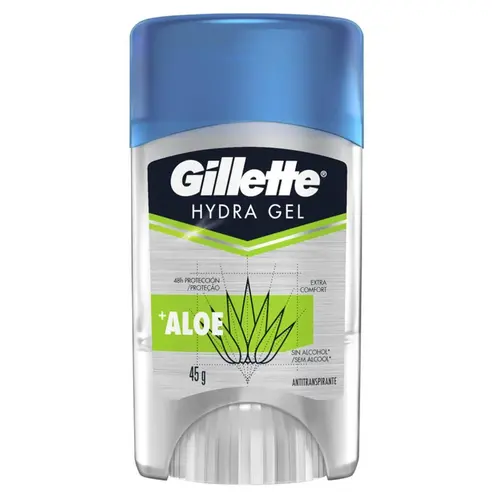 DESODORANTE GILLETTE CLEAR MINI HYDRA ALOE MASCULINO GEL 45GR