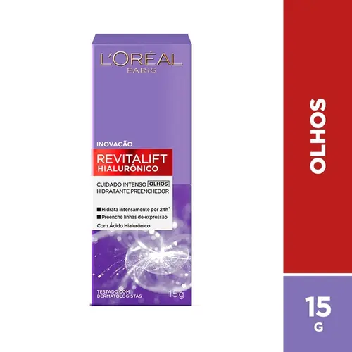 CREME REVITALIFT HIALURONICO OLHOS LOREAL 15ML