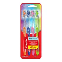 ESCOVA DENTAL COLGATE PRO CUIDADO 4 UNIDADES
