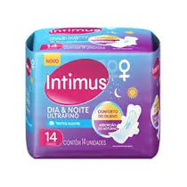 ABSORVENTE INTIMUS ULTRA FINO COM ABAS SUAVE 14 UNIDADES