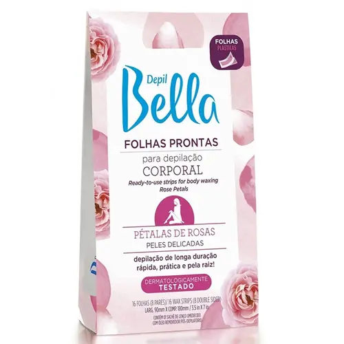 FOLHAS DEPILATORIAS DEPIL BELLA PETALAS CORPORAL 16 UNIDADES