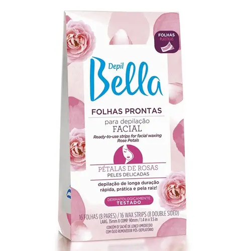 FOLHAS DEPILATORIAS DEPIL BELLA PETALAS FACIAL 16 UNIDADES