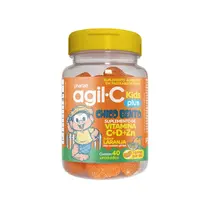 AGIL C KIDS PLUS LARANJA 40 PASTILHAS GOMAS ACIDO ASCORBICO