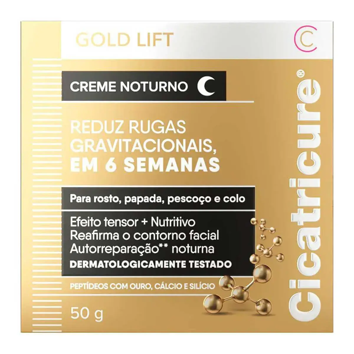 CREME CICATRICURE GOLD LIFT NOITE 50GR