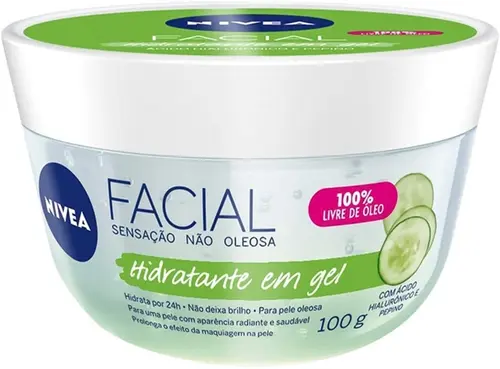 CREME FACIAL NIVEA EM GEL HIALURONICO E PEPINO 100GR