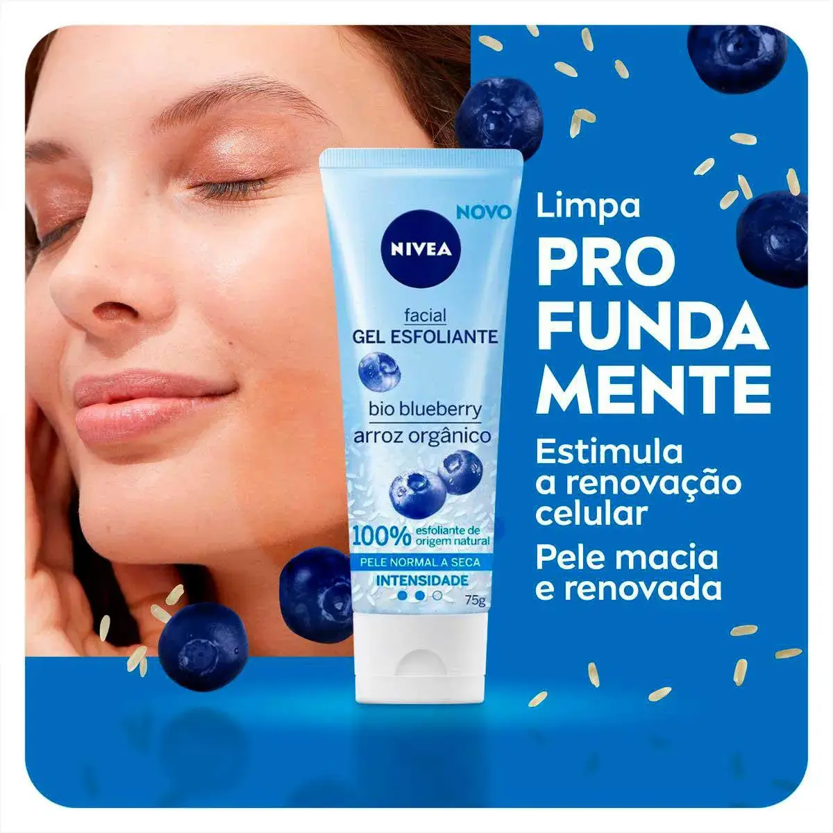 ESFOLIANTE FACIAL NIVEA REFRESCANTE BIO BLUEBERRY 75ML