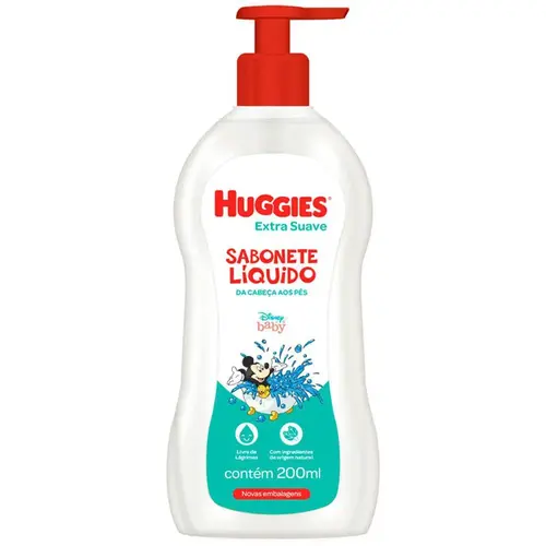 SABONETE LIQUIDO HUGGIES EXTRA SUAVE 200ML