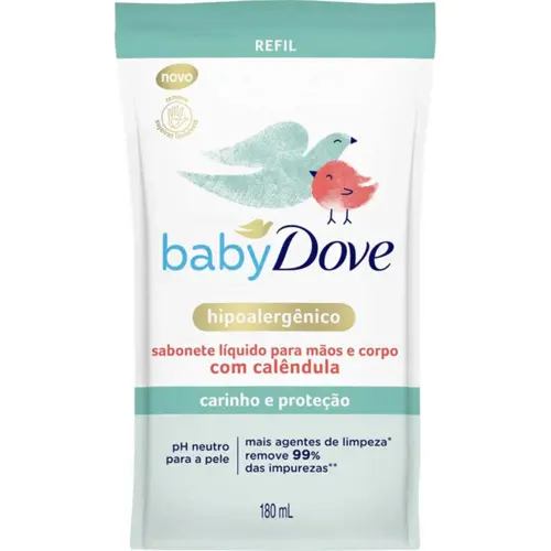 REFIL SABONETE LIQUIDO DOVE BABY HIDRATACAO SENSIVEL 180ML