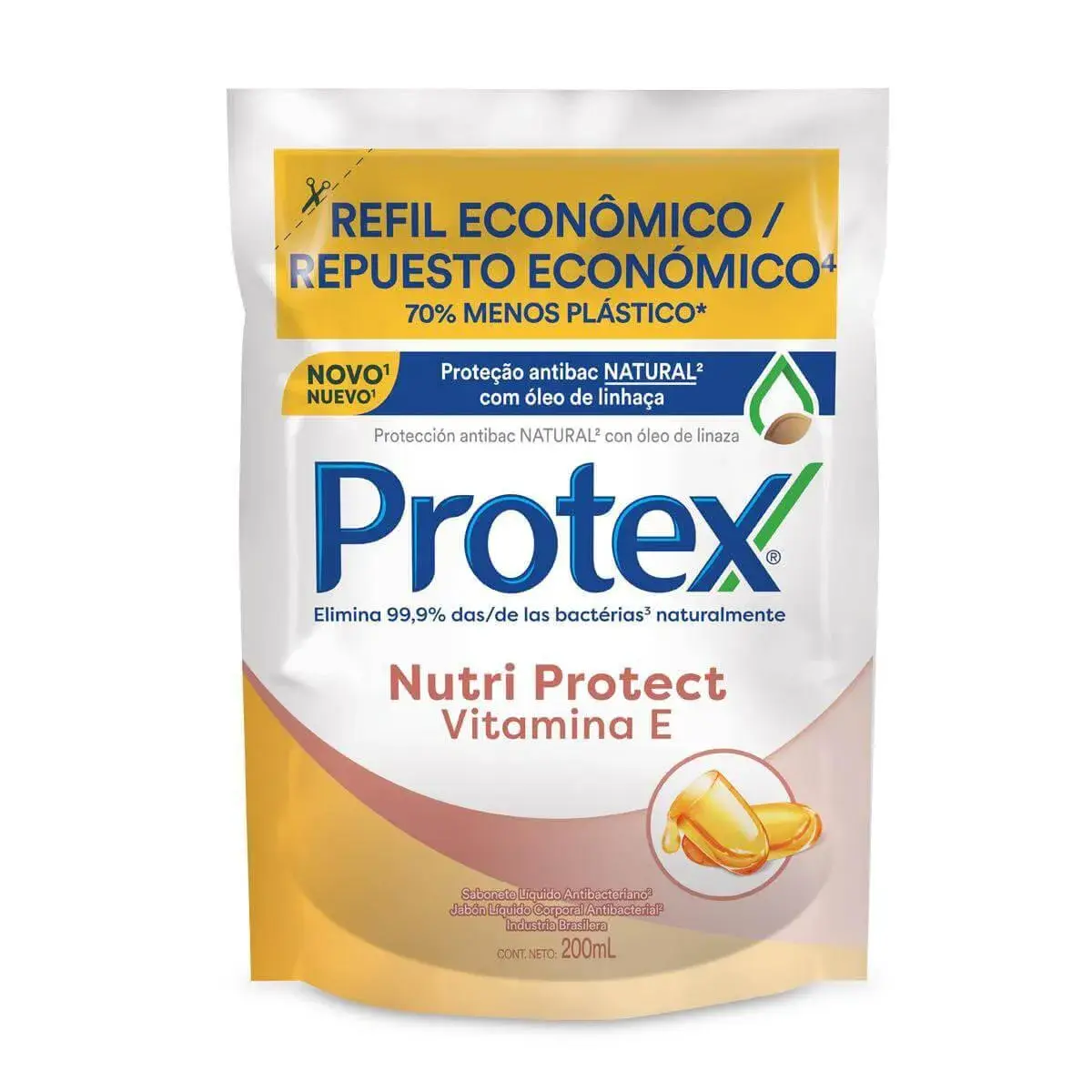 REFIL SABONETE LIQUIDO PROTEX VITAMINA E 200ML