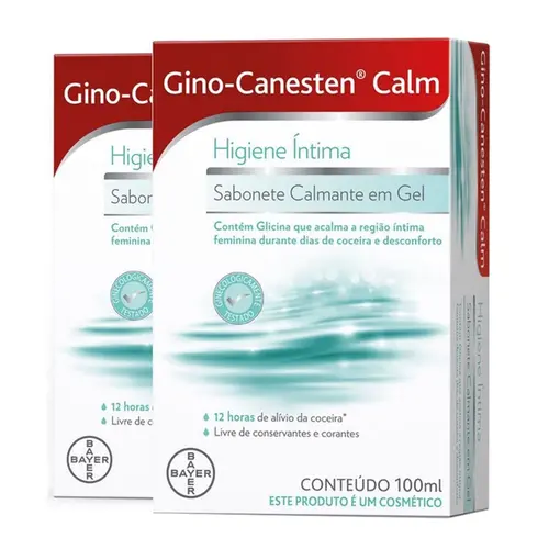 KIT SABONETE INTIMO GINO CANESTEN CALM 2 UNIDADES 100ML COM 50% DESCONTO