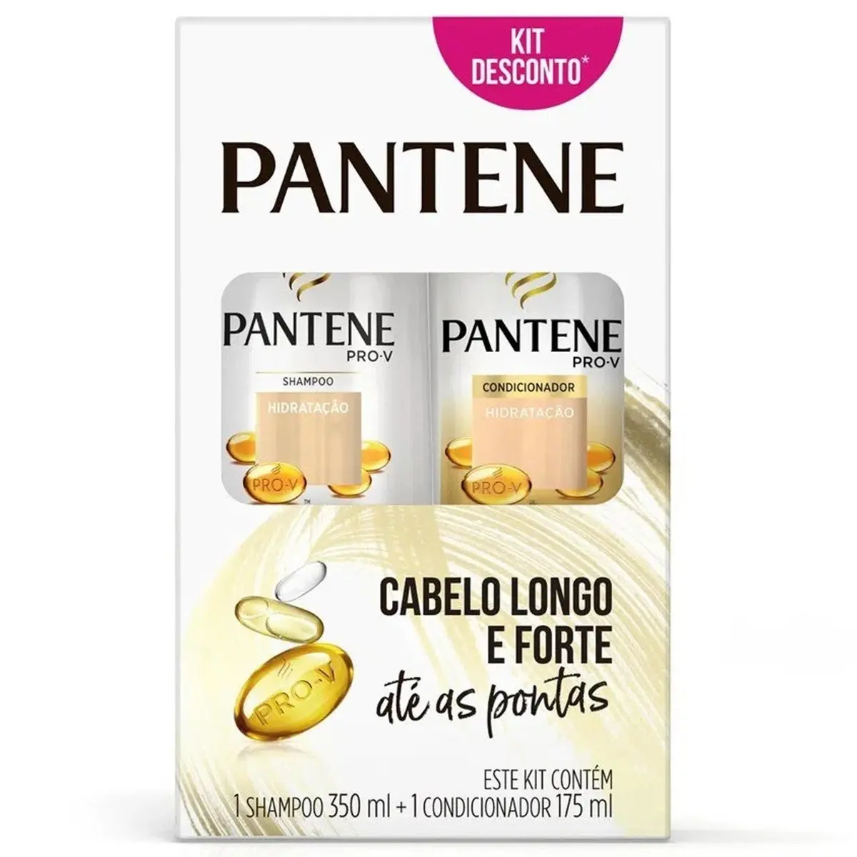 KIT PANTENE PRO V HIDRATACAO MULTI VITAMINAS SHAMPOO 350ML + CONDICIONADOR 175ML