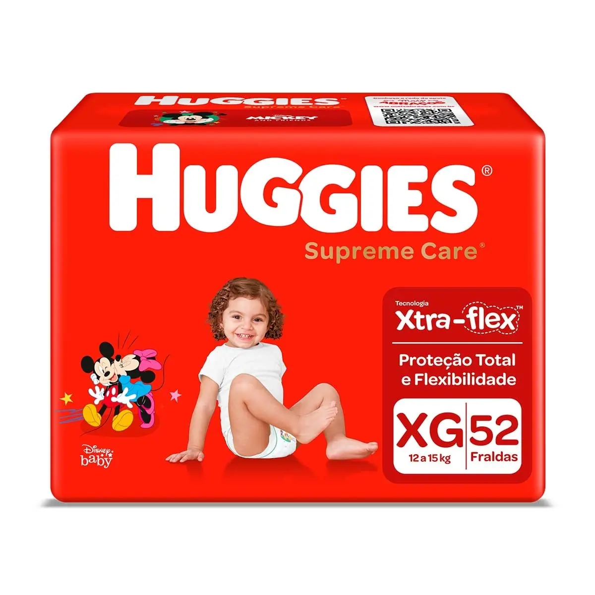 FRALDA HUGGIES SUPREME CARE HIPER XG 52 UNIDADES