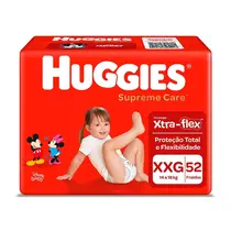 FRALDA HUGGIES SUPREME CARE TAMANHO XXG 52 UNIDADES