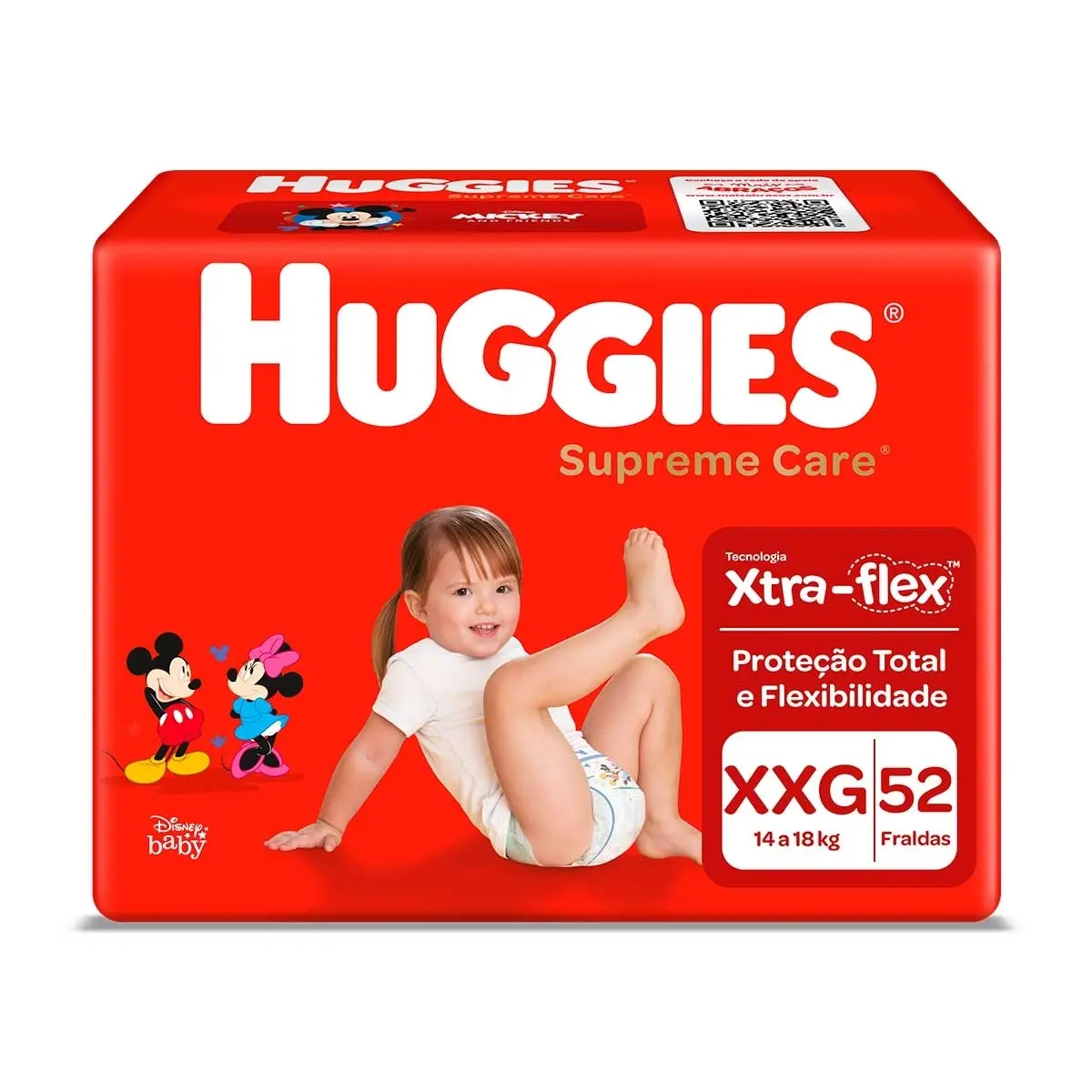 FRALDA HUGGIES SUPREME CARE TAMANHO XXG 52 UNIDADES