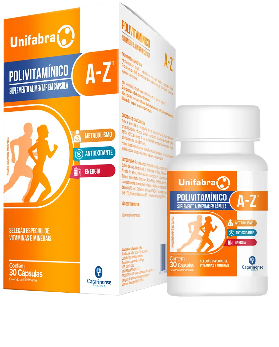 POLIVITAMINICO A-Z UNIFABRA 30 CAPSULAS MULTIVITAMINICO - POLIVITAMINICO