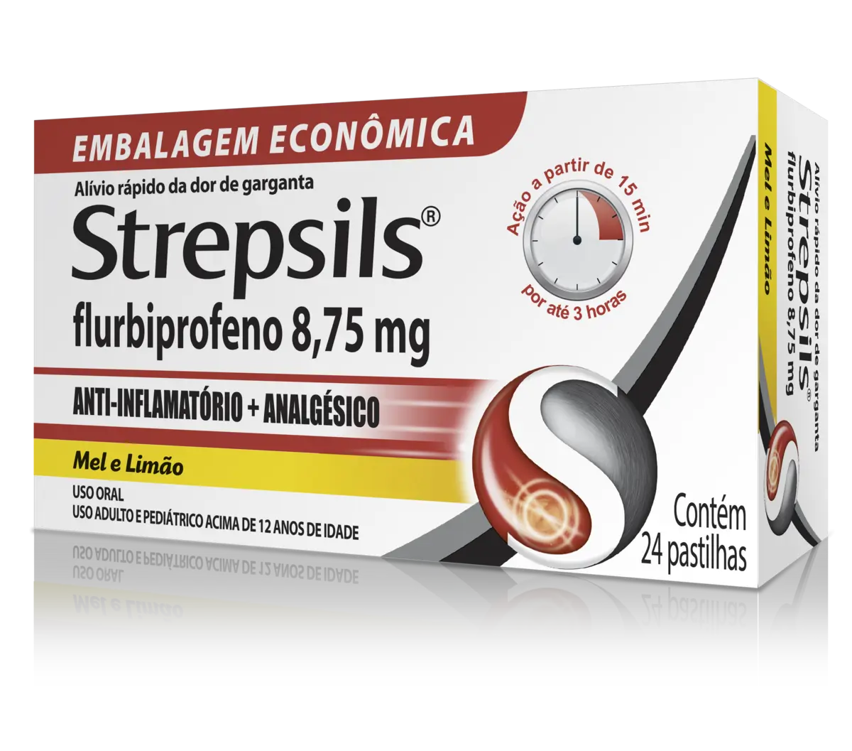STREPSILS MEL E LIMAO 24 PASTILHAS FLURBIPROFENO