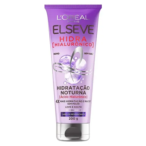 CREME DE TRATAMENTO ELSEVE HIDRA HIALURONICO NOTURNO 200ML