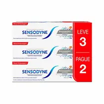 KIT SENSODYNE CREME DENTAL BRANQUEADOR EXTRA FRESH LEVE 3 PAGUE 2 90GR