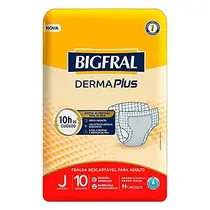 FRALDA BIGFRAL DERMA PLUS GERIAT JUVENIL 10 UNIDADES