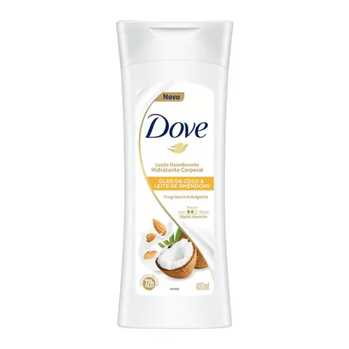 LOCAO HIDRATANTE CORPORAL DOVE COCO E LEITE DE AMENDOAS 400ML